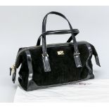 Salvatore Ferragamo, Small Vintage Baguette Bag, black corduroy with black (faux?) leather