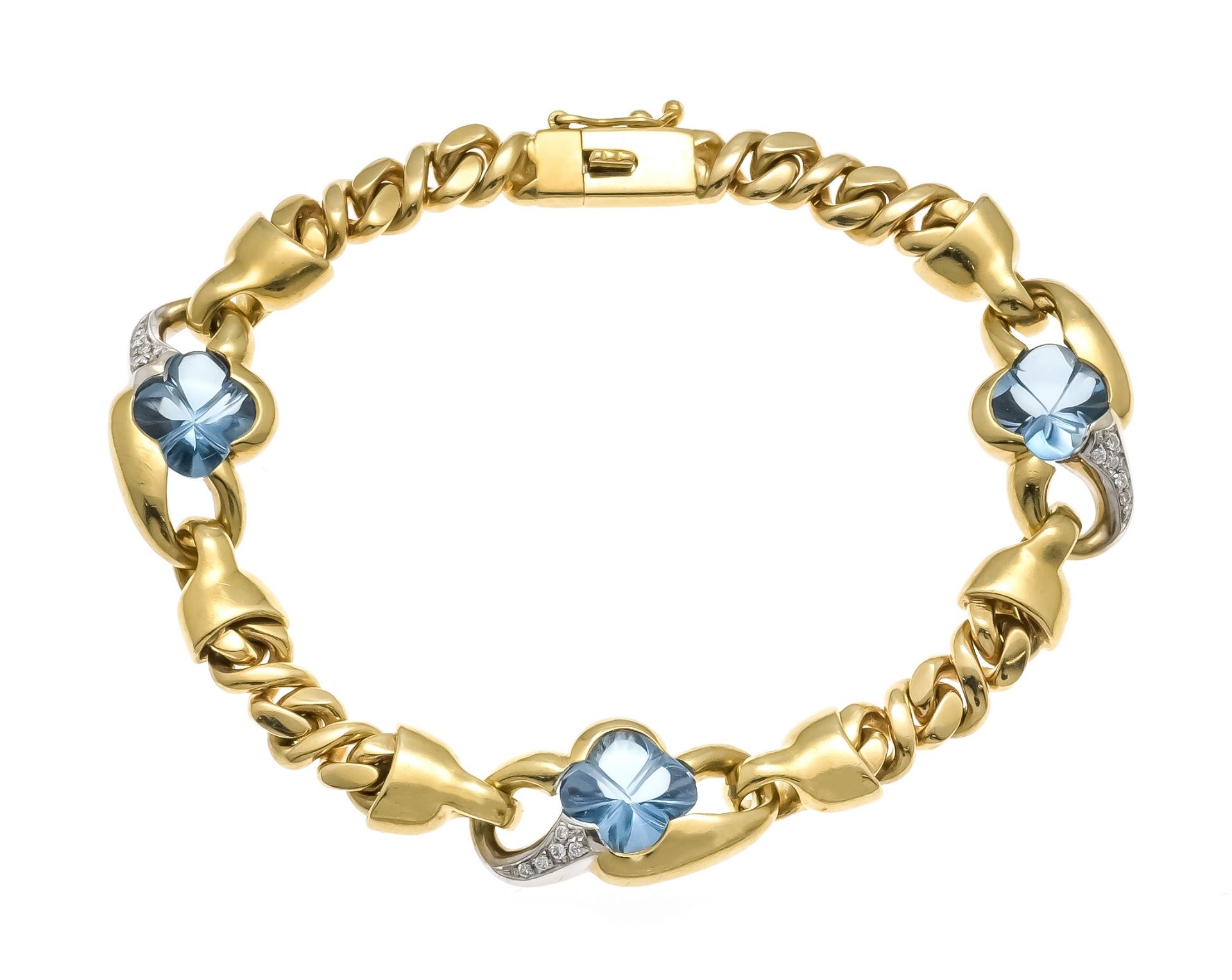 Blautopas-Brillant-Armband GG 7