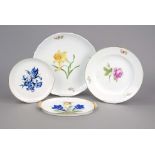 Mixed lot, 4-piece, round bowl, Meissen, 1st choice, mark after 1934, shape new cut-out,