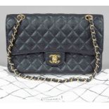 Chanel, Black Quilted Caviar Le