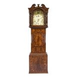 Grandfather clock, indistinctly signed, 1st half 19th century, mahogany, very beautiful Fournier