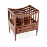 Magazine rack, England 20th century, mahogany, two drawers below, 53 x 48 x 38 cm