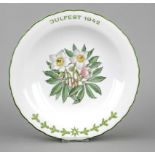 Christmas plate 1942, Allach, Bavaria, stamped on the reverse ''Julgabe des SS-Wirtschafts-