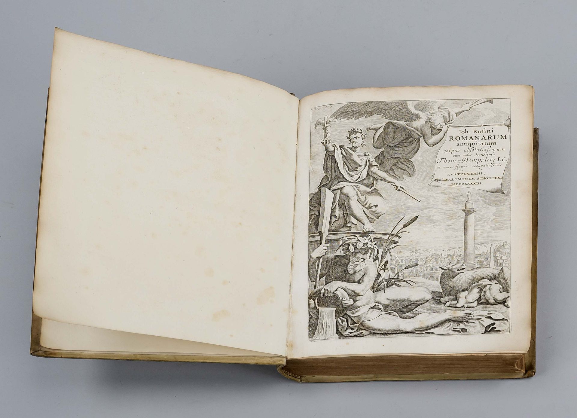 Book ''Antiquitatum Romanorum'' by Johannis Rosini, edition by Salomonem Schouten, 1743, with