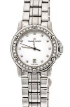 Maurice Lacroix, ladies quartz watch, steel, ref. 89819, screwed bezel with diamond setting, 30