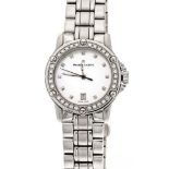 Maurice Lacroix, ladies quartz watch, steel, ref. 89819, screwed bezel with diamond setting, 30