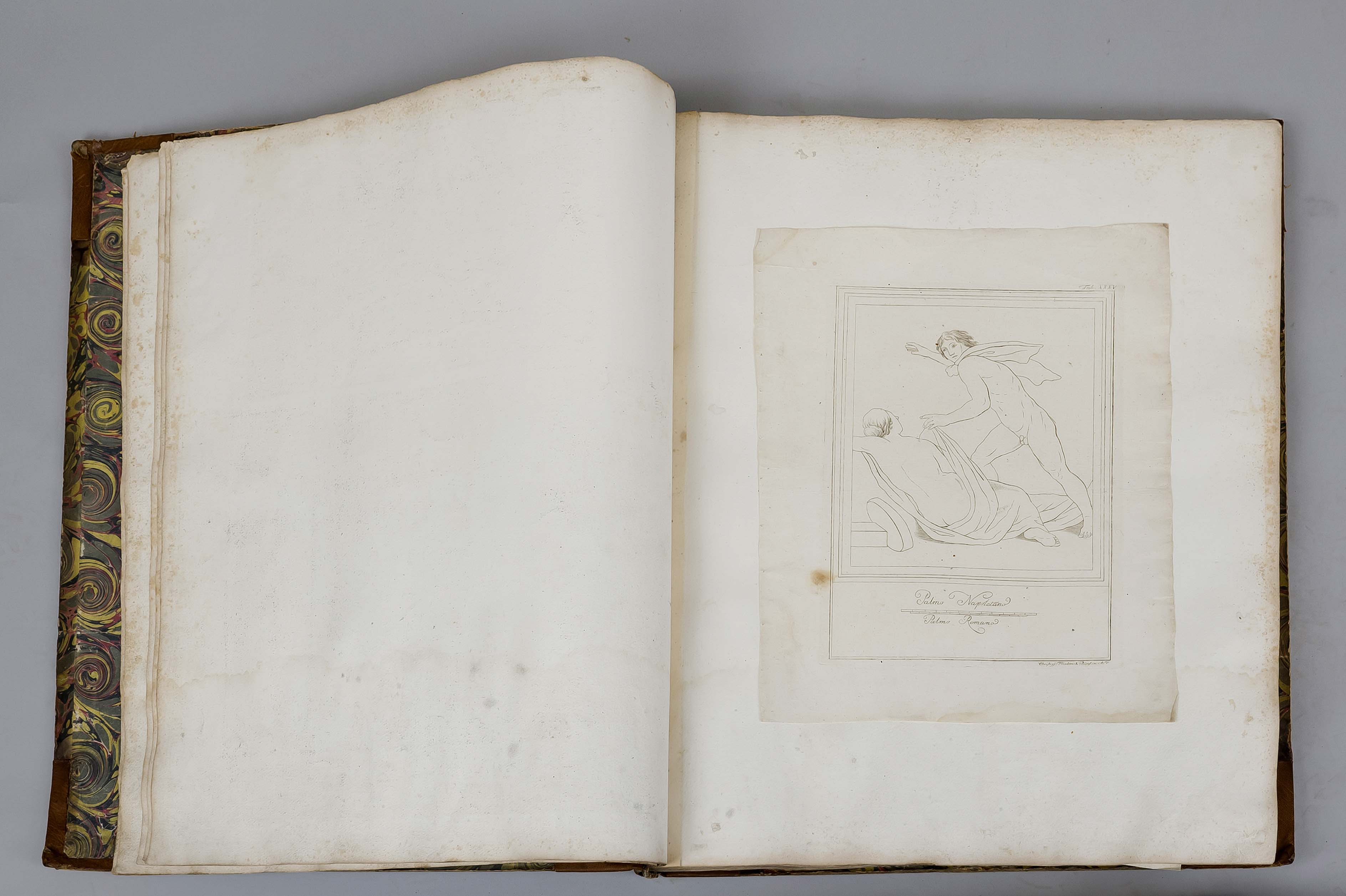 Imperial folio, inscribed ''Titian's works'' on the leather spine. Loose inserted prints, - Image 2 of 3