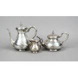 Tea and coffee pot, German, late 19th century, maker's mark 1x Koch & Bergfeld, Bremen, each with