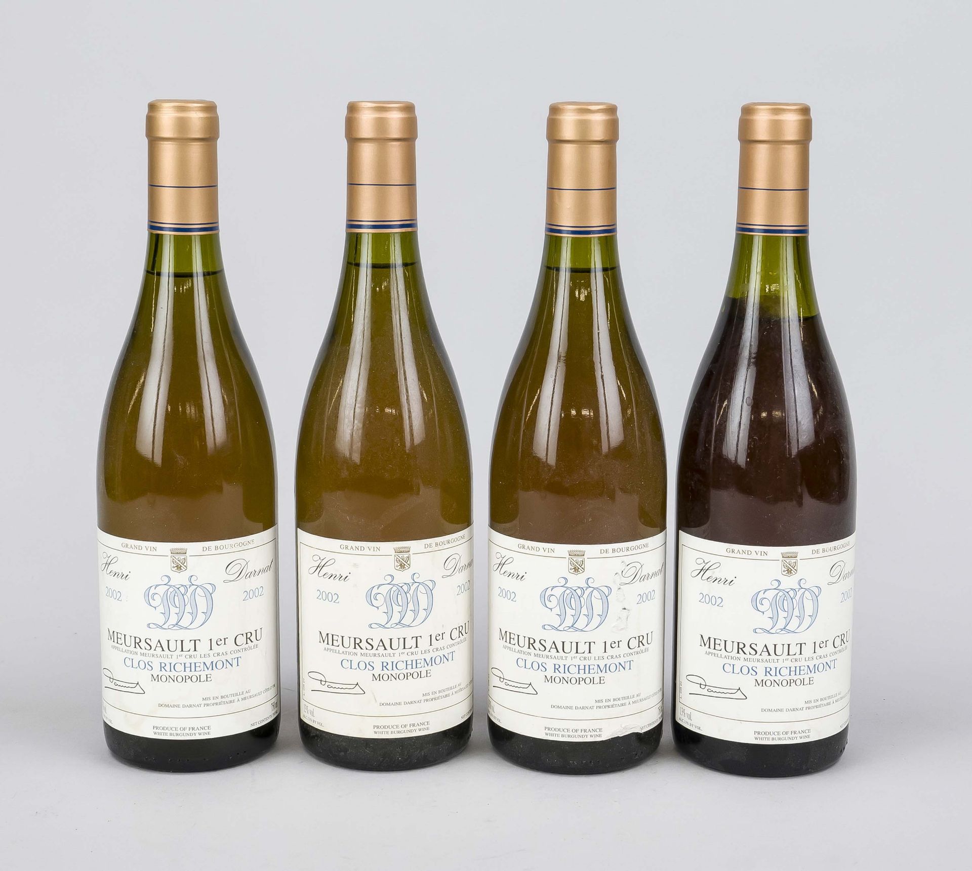 4 Flaschen 2002er Mersault 1er