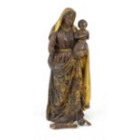 19th century sculptor, large devotional figure of a Madonna with the infant Jesus in her arms, fully