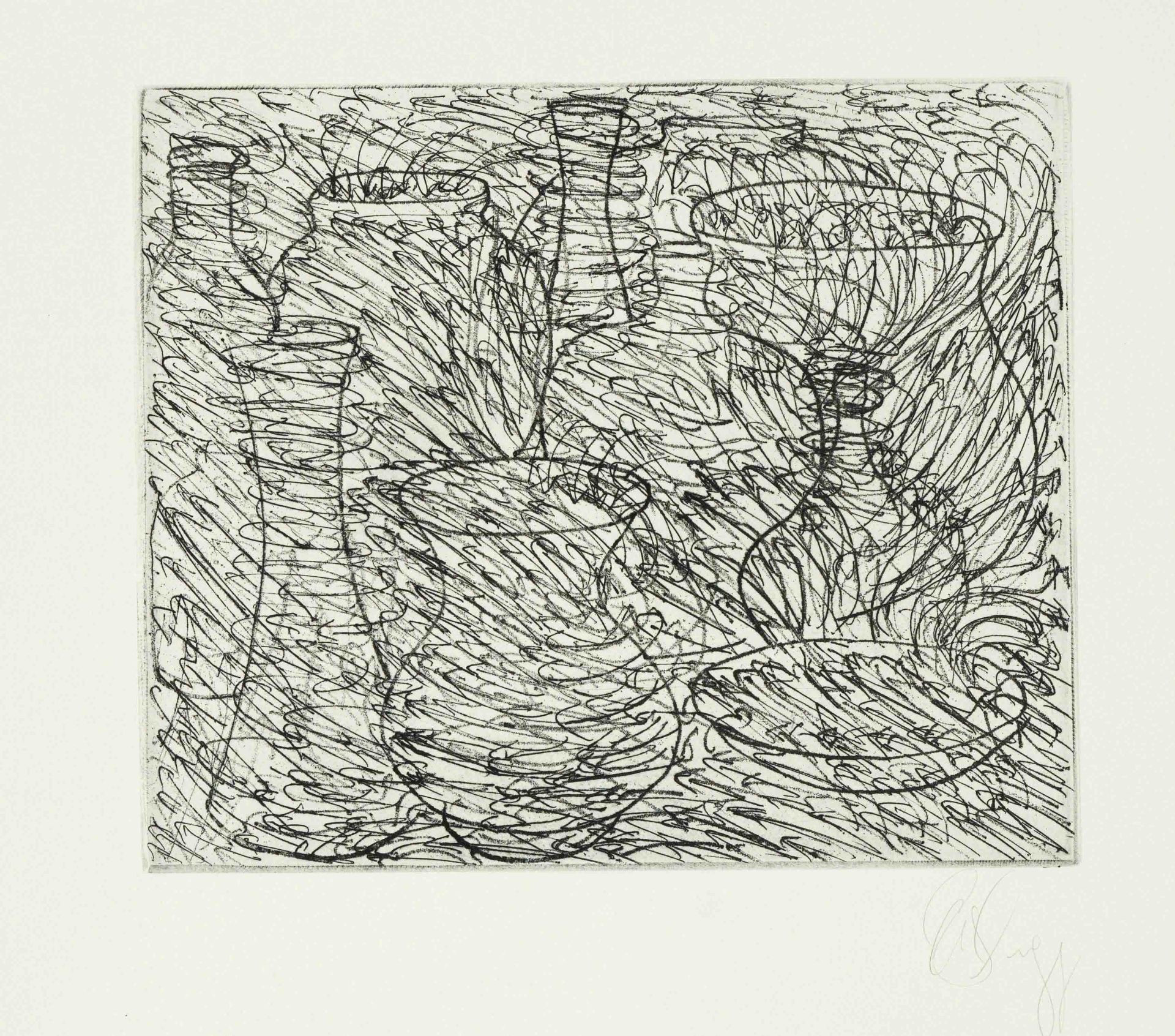 Tony Cragg (*1949), series of 6 etchings on Zerkall laid paper, 1994, ''Dinge'', ''Herbst'', '' - Image 4 of 4