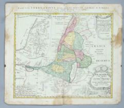 Historical map of the Holy Land, ''Carte de la Terre Sainte divesée selon les douze tribus d'