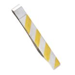 Niessing money clip platinum 950/000 and gold, bicolor in diagonal stripes, w. 8 mm, l. 60 mm,