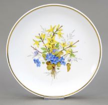 Wall plate, Meissen, year letter for 1997, 1st world, smooth form, model no. 54601, polychrome