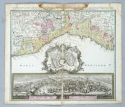 Historical map of Genoa, ''Carte Geographica, la quale rappresenta lo stato della republica di