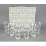 Six beer glasses, Czechoslovakia, 2nd half 20th century, Moser, Karlovy Vary, Adele Melikoff