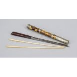 Travel cutlery, China, late 19th century (late Qing). Consisting of a pair of bone chopsticks and