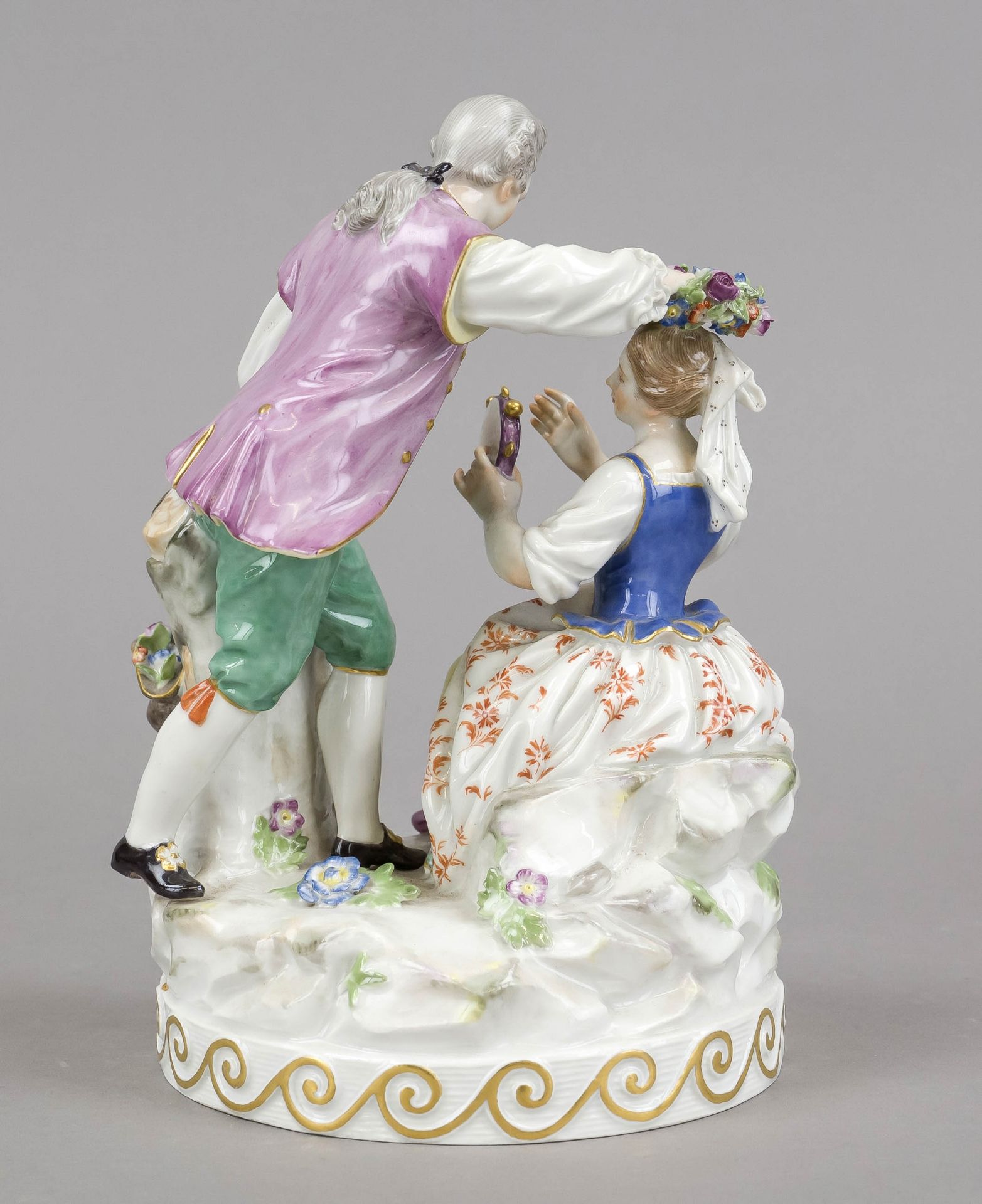 A group of gardeners, Meissen, mark after 1934, 1st choice, designed by Michel Victor Acier 1770- - Image 2 of 2