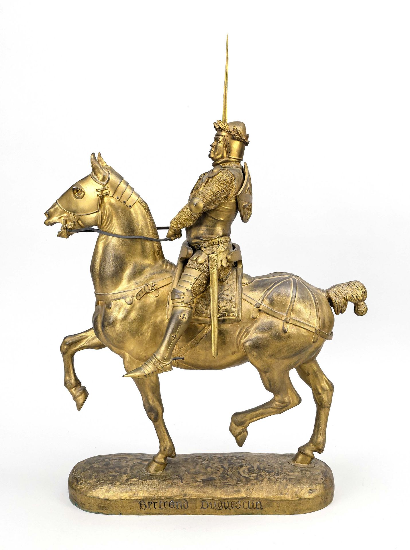 Emmanuelle Frémiet (1824-1910), large equestrian statue of the 14th century Breton commander - Image 3 of 3