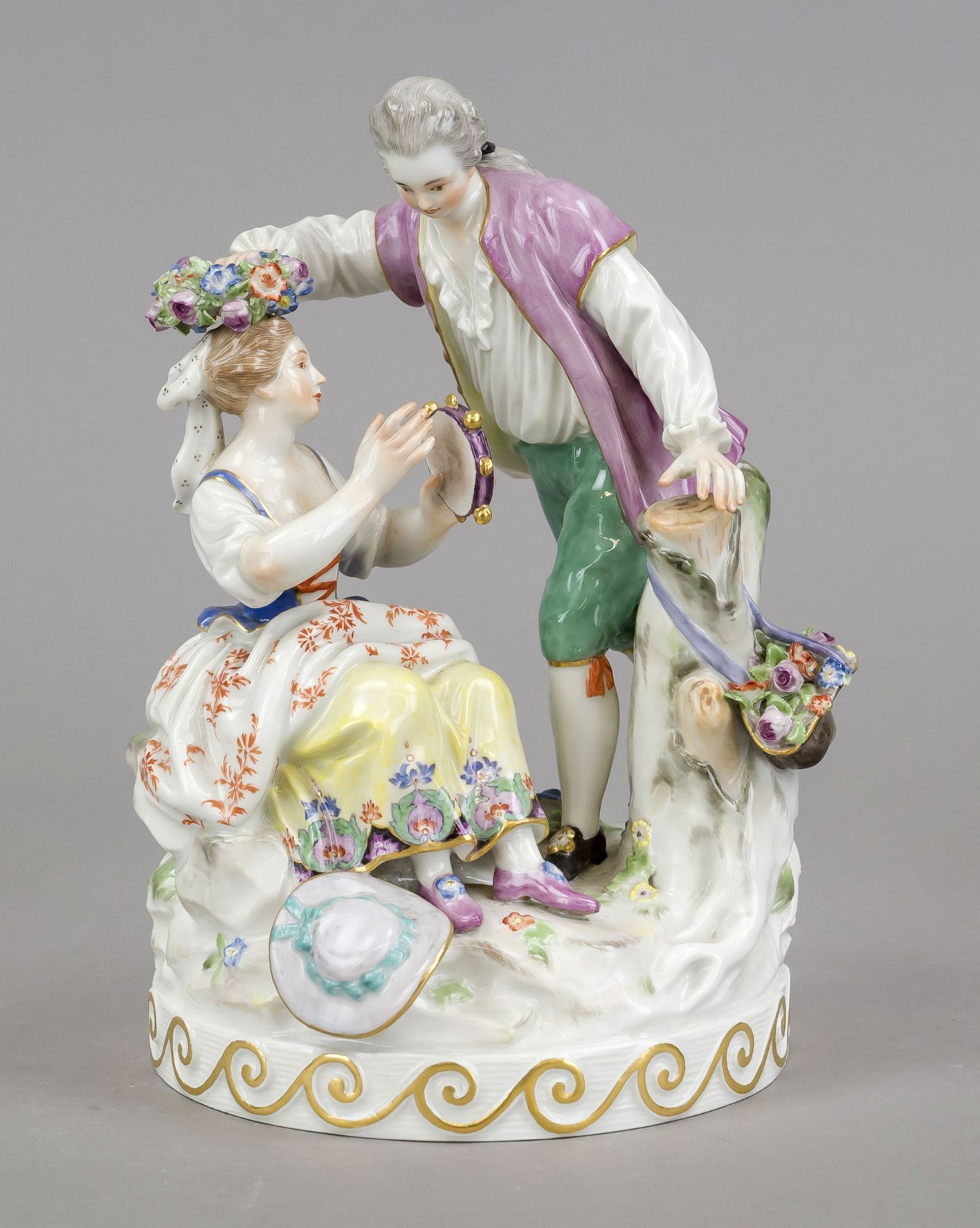 A group of gardeners, Meissen, mark after 1934, 1st choice, designed by Michel Victor Acier 1770-