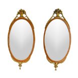 Pair of highly decorative mirrors, around or after 1900, mirrors slightly tired in places, approx.