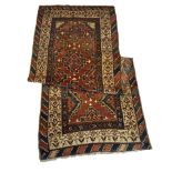 Carpet Karabagh, runner, minor wear, some old repair, even pile, signed and dated, 313 x 114 cm -
