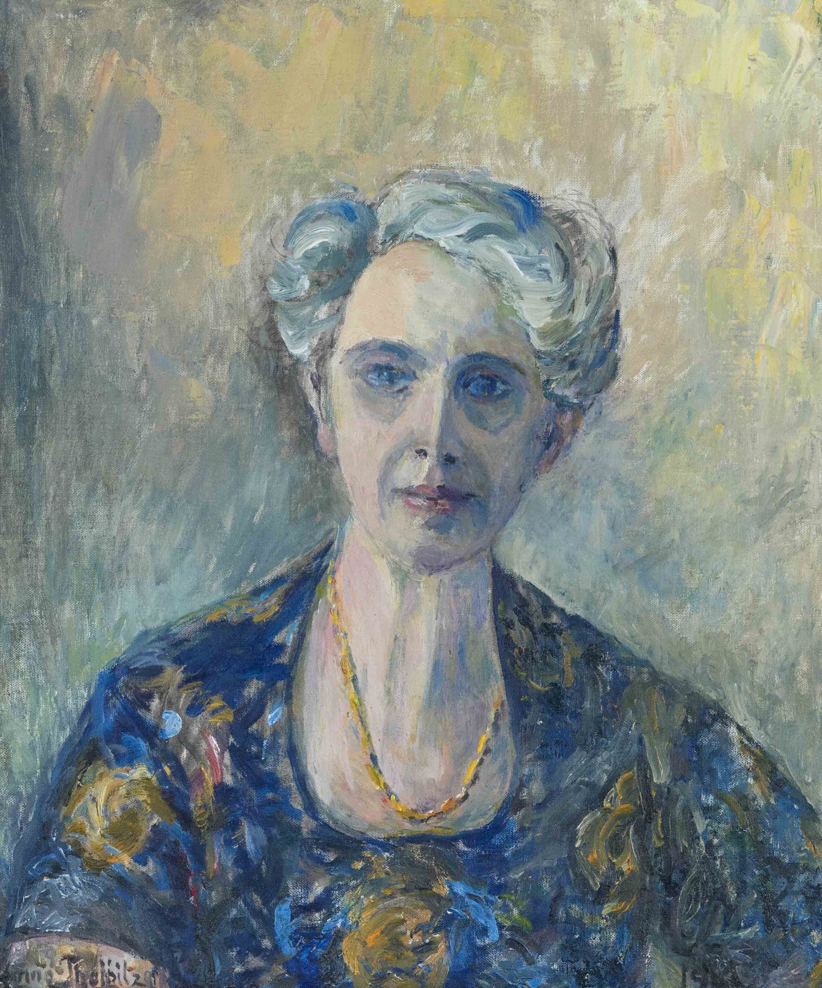 Anna Thalbitzer (1884-1970), Portrait of a Lady, oil on canvas, signed lower left, dated lower right