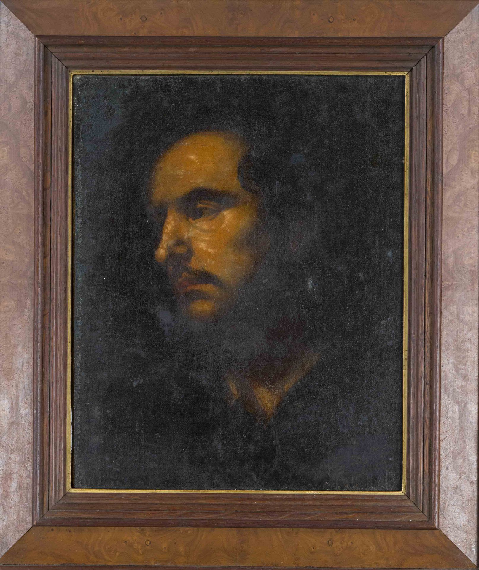 Anonymous portrait painter probably 19th century (earlier?), Portrait of a man, oil on canvas,