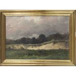 Richard Lentz (1857-1930), us-American-German landscape painter, Landscape in the Heath, signed R.