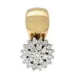 Brilliant clip pendant GG/WG 585/000 with 25 brilliant-cut diamonds, total 0.40 ct W/SI-PI, l. 21