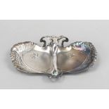 Art Nouveau cabaret, German, c. 1900, maker's mark WMF, Geislingen, ostrich mark, plated, curved