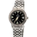 Zodiac Sea Wolf, steel case, Ref. 722-916, circa 1965, automatic Cal. 70-72 running, black dial with