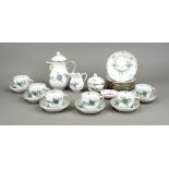 Mocha service for 6 persons, 21-piece, Meissen, marks after 1934, 1st choice, New cut-out shape,