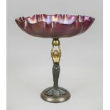 Art Nouveau centerpiece, France, early 20th century, round base, figurative shaft in the shape of