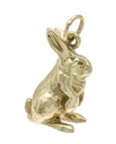 Motif pendant GG 585/000 in the shape of a rabbit, l. 21 mm, 7.0 g