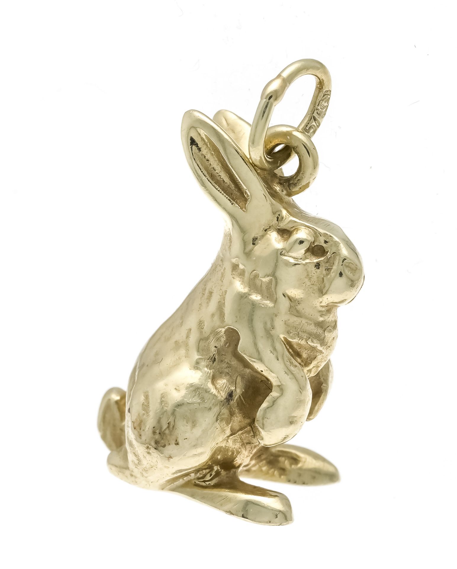 Motif pendant GG 585/000 in the shape of a rabbit, l. 21 mm, 7.0 g