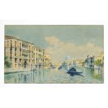 A. Presti, pair of views of Venice, 1st half 20th century, with Santa Maria del Rosario,