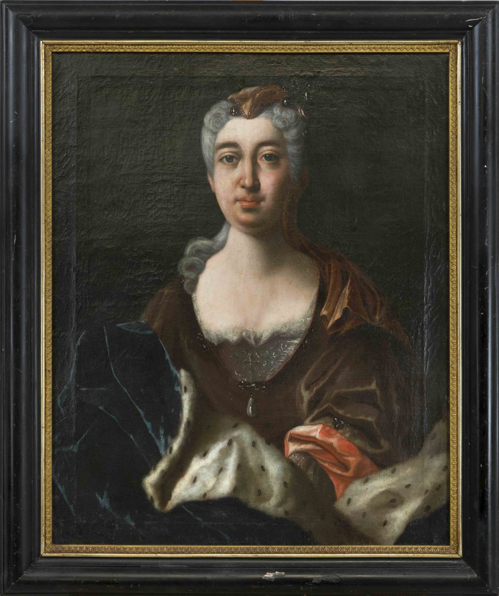 German Portrait Painter c. 1730, Portrait of Maria Anna Karoline von Pfalz-Neuburg, courtly,