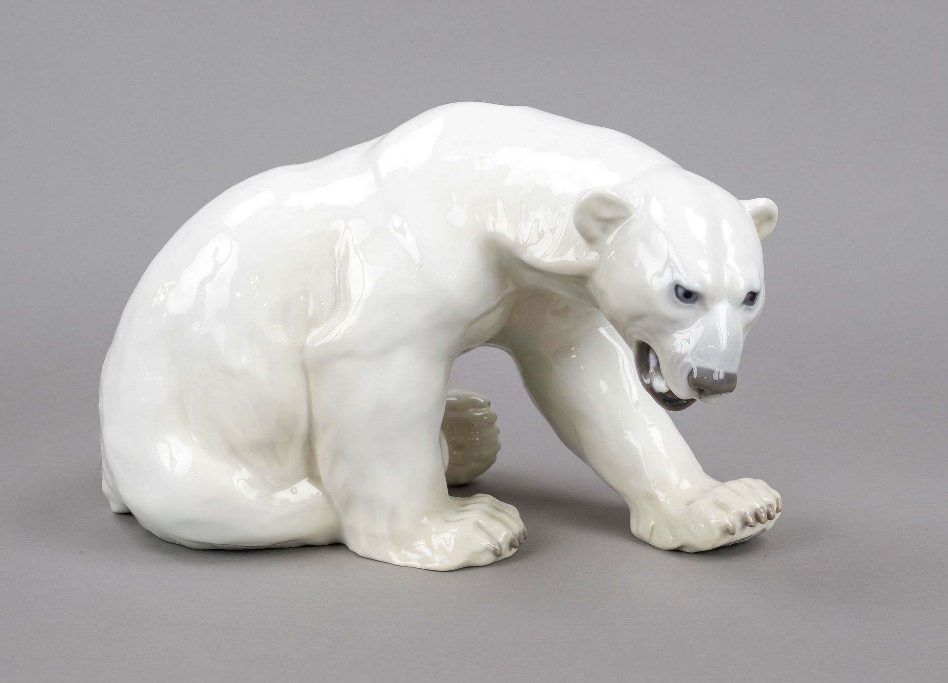 Large polar bear, Bing & Gröndahl, Copenhagen, mark 1959-1960, design Knud Kyhn 1914, model no.