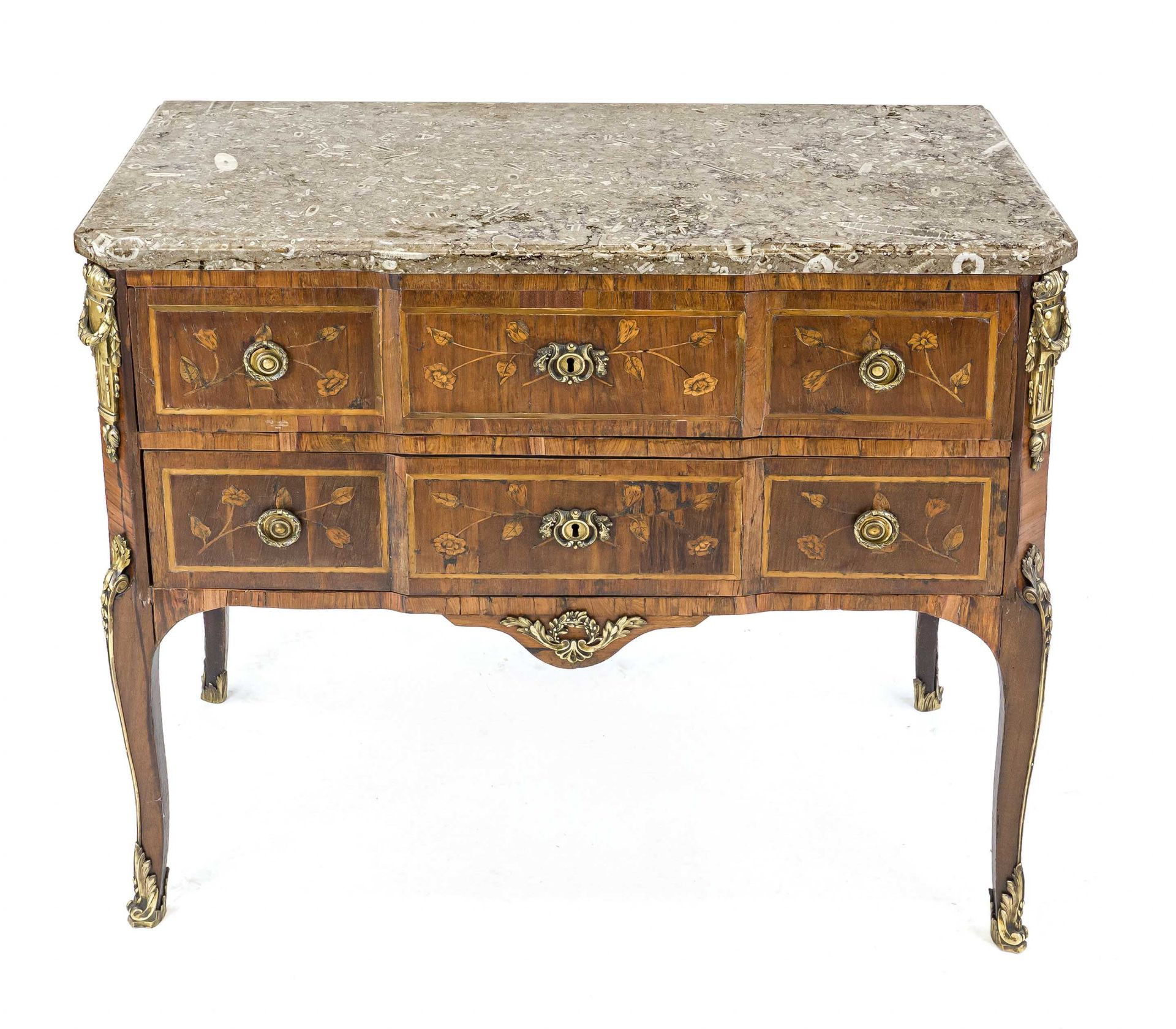 Transition chest of drawers, France, 18th century, signed Jean-Charles Ellaume (became master in