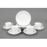 Six coffee place settings, 18-piece, KPM Berlin, marks 1962-1992, 2nd choice, Kurland shape,