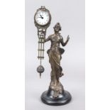 Mysterieuse, late 20th century, replica of the famous Junghans clocks, bronzed white cast iron,