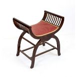 Gondola chair, 19th century, mahogany, restored 59 x 56 x 38 cm - The furniture can only be viewed