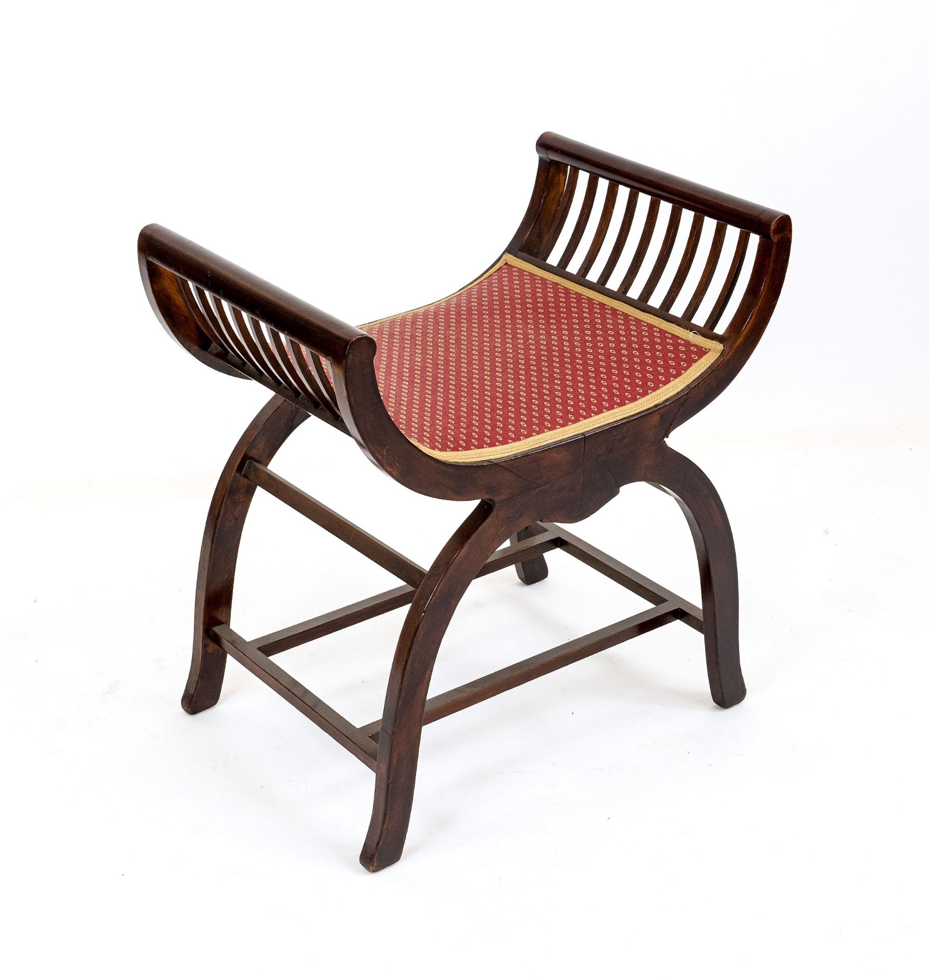 Gondola chair, 19th century, mahogany, restored 59 x 56 x 38 cm - The furniture can only be viewed