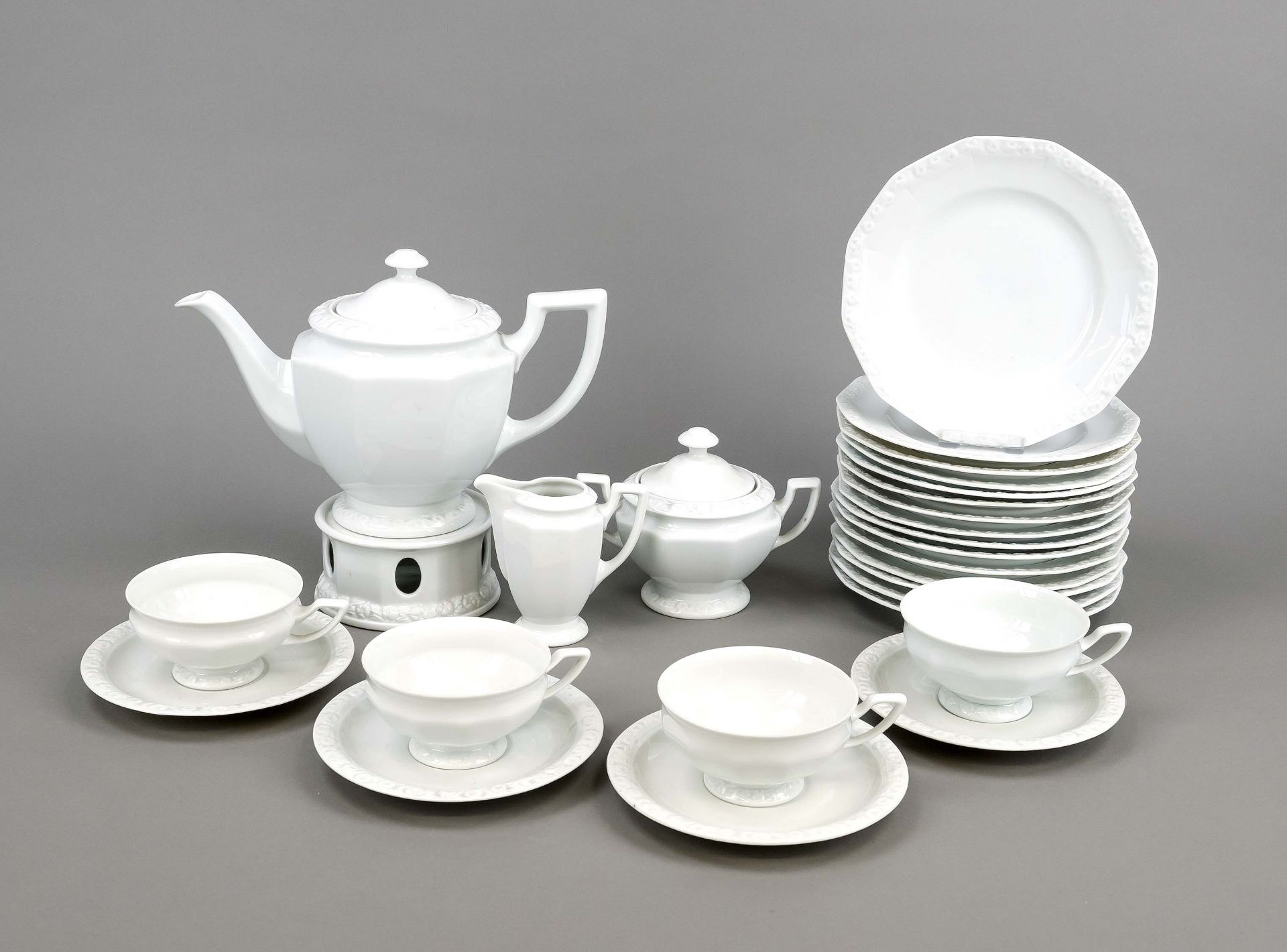 Tea service for 15 persons, 49-piece, Rosenthal, 20th century, mostly 1st choice, Maria Weiß