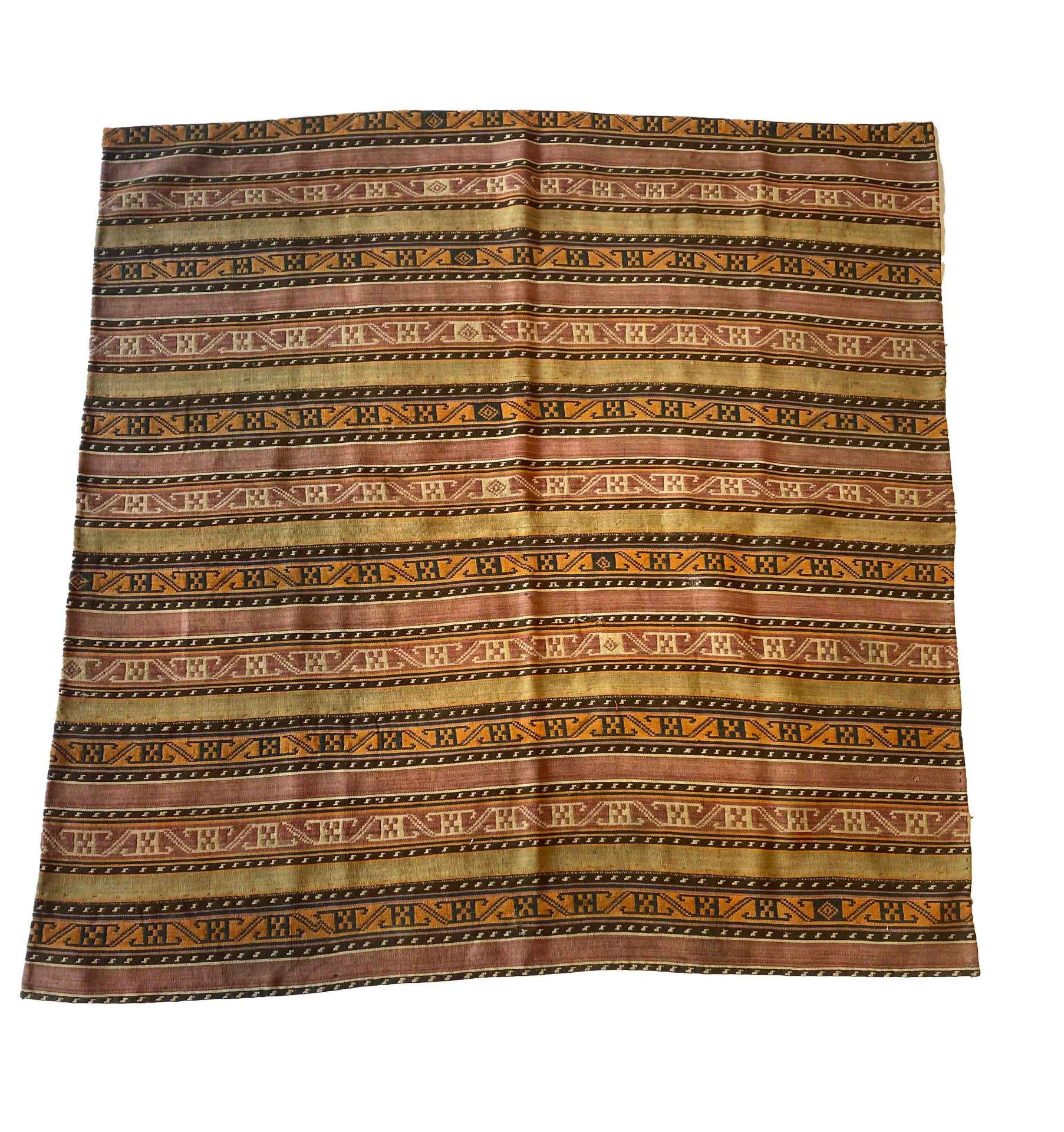 Flatweave, kilim, Turkey or Caucasus, minor wear, 143 x 140 cm - The rug can only be viewed and
