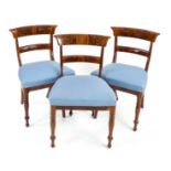 Set of three Biedermeier chairs, c. 1830, mahogany, restored, polished, 83 x 50 x 42 cm - The