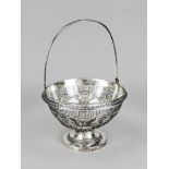 A round handled basket, German, 1st half 19th century, hallmark Frankfurt am Main, master's mark