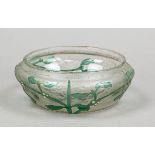 Round Art Nouveau bowl/base of a lidded jar, France, Daum, Nancy, round base, conical body with