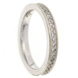 Eternity ring WG 750/000 with 43 brilliant-cut diamonds, total 0.43 ct W/VS-SI, RG 52, personal